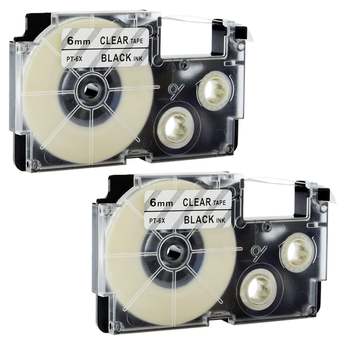 HASTHIP 2 Pcs 6mm Label Printer Tape Compatible Casio XR-6WE 6mm Labeling Tapes Replacement for KL-120, KL-60, KL-820, KL-7400, KL-G2, KL-HD1 Ez Label Maker (Black Ink on White Tape -6 mm x 8m) HASTHIP 2 Pcs 6mm Label Printer Tape Compatible Casio XR-6WE 6mm Labeling Tapes Replacement for KL-120, KL-60, KL-820, KL-7400, KL-G2, KL-HD1 Ez Label Maker (Black Ink on White Tape -6 mm x 8m)